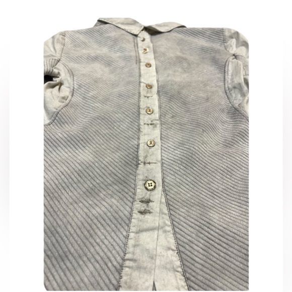 Elisa Cavaletti Button Up Down Collar Tunic Top Blouse Embellished Size Medium - Picture 4 of 9